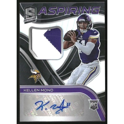 2021 Panini Spectra Aspiring Patch Autographs #4 Kellen Mond/75