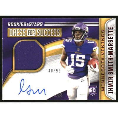 2021 Rookies and Stars Dress for Success Jersey Autographs #40 Ihmir Smith-Marsette/99