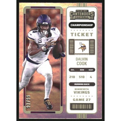 2022 Panini Contenders Championship Ticket #56 Dalvin Cook