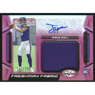 2023 Certified Freshman Fabric Mirror Signatures Pink #34 Jaren Hall/299