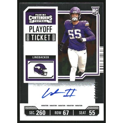 2023 Panini Contenders Playoff Ticket #170 Andre Carter II AU