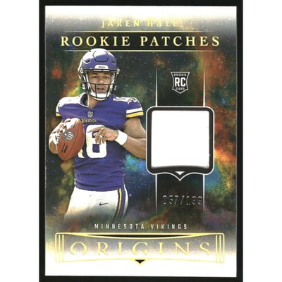 2023 Panini Origins Rookie Patches #143 Jaren Hall