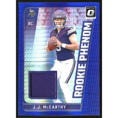2024 Donruss Optic Rookie Phenoms Blue Hyper #13 JJ McCarthy