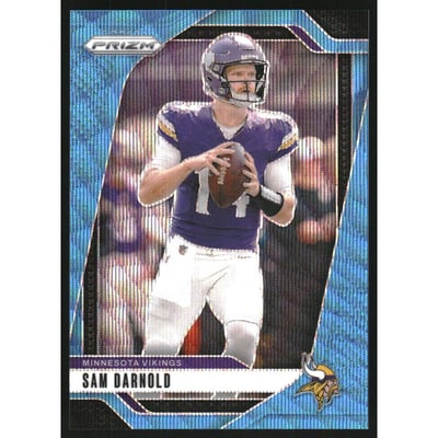 2024 Panini Prizm Prizms Blue Wave #185 Sam Darnold
