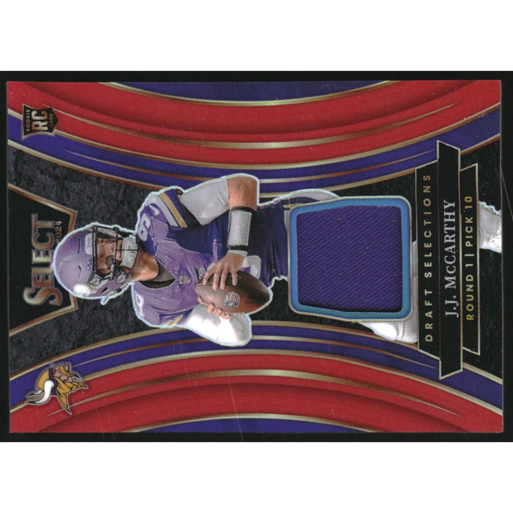 2024 Select Draft Selections Memorabilia Prizm Red #10 JJ McCarthy