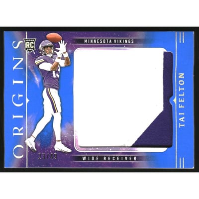 2025 Panini Origins Rookie Jumbo Jerseys Blue #18 Tai Felton