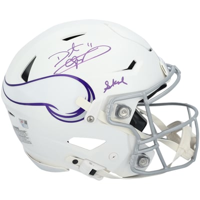 Daunte Culpepper Minnesota Vikings Autographed Fanatics Authentic Riddell 2024 Alternate SpeedFlex Authentic Helmet with "SKOL!" Inscription