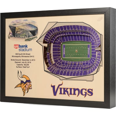Minnesota Vikings Fanpoint 25.5" x 19.5" U.S. Bank Stadium Stadium Views Wall Art