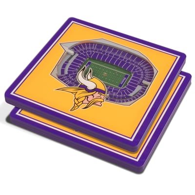 Minnesota Vikings Fanpoint 3D StadiumView Coasters