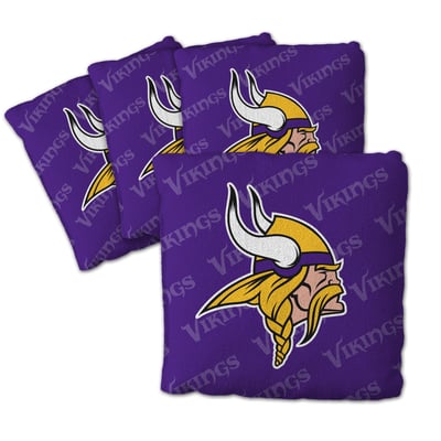 Minnesota Vikings Fanpoint Four-Piece Cornhole Bag Set