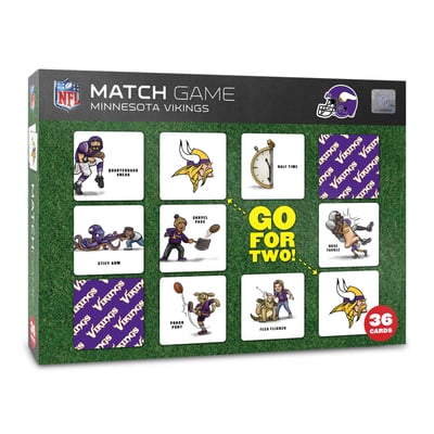 Minnesota Vikings Fanpoint Licensed Memory Match Game