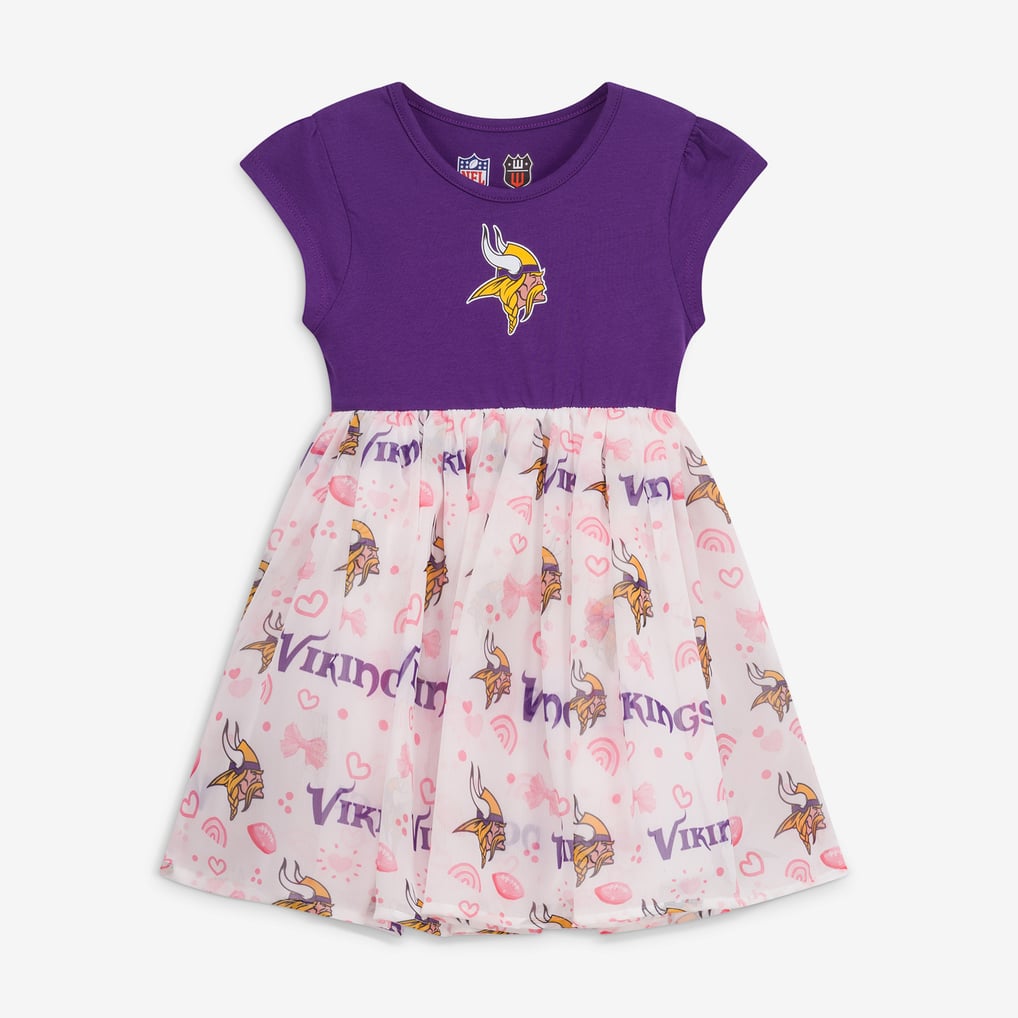 Wes & Willy Minnesota Vikings Girls Toddler Purple Princess Dress