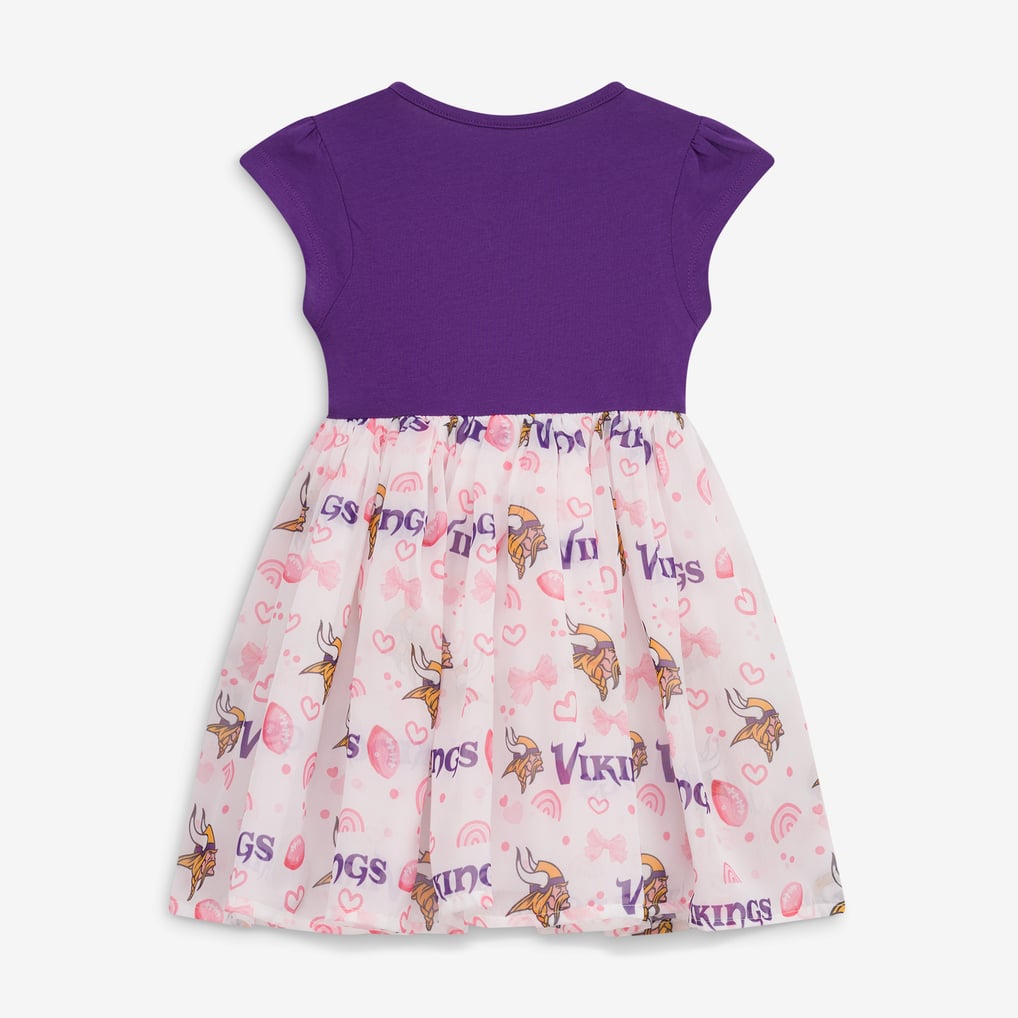 Wes & Willy Minnesota Vikings Girls Toddler Purple Princess Dress