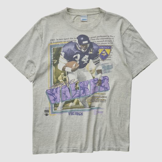 Herschel Walker Salem Sportswear 90s T-shirt - Heather Gray - S by Fanatics Real Vintage
