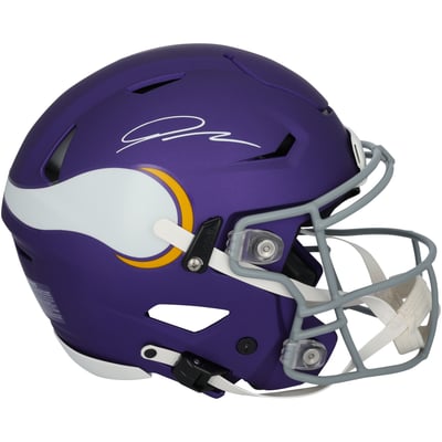 Jordan Addison Minnesota Vikings Autographed Fanatics Authentic Riddell Tribute Speed Flex Authentic Helmet  