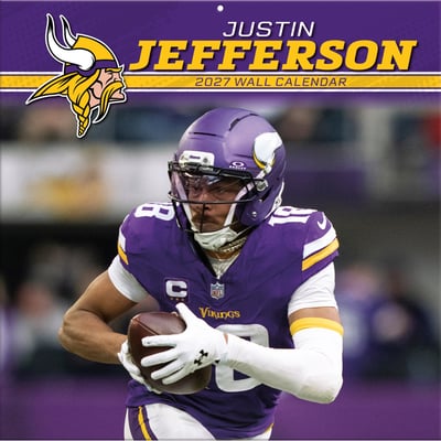 Justin Jefferson Minnesota Vikings 12" x 12" 2027 Player Wall Calendar