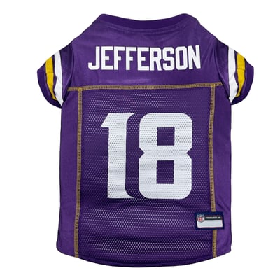 Justin Jefferson Minnesota Vikings Player Pet Jersey - Purple