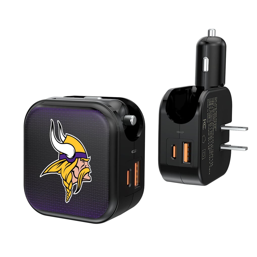 Minnesota Vikings Keyscaper 2-in-1 USB A/C Charger