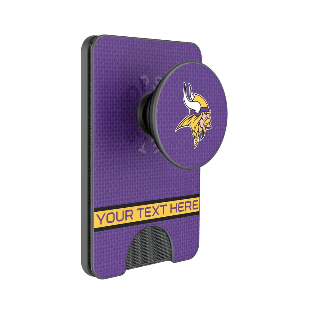 Minnesota Vikings Keyscaper Personalized Endzone Solid PopSockets Magnetic Wallet