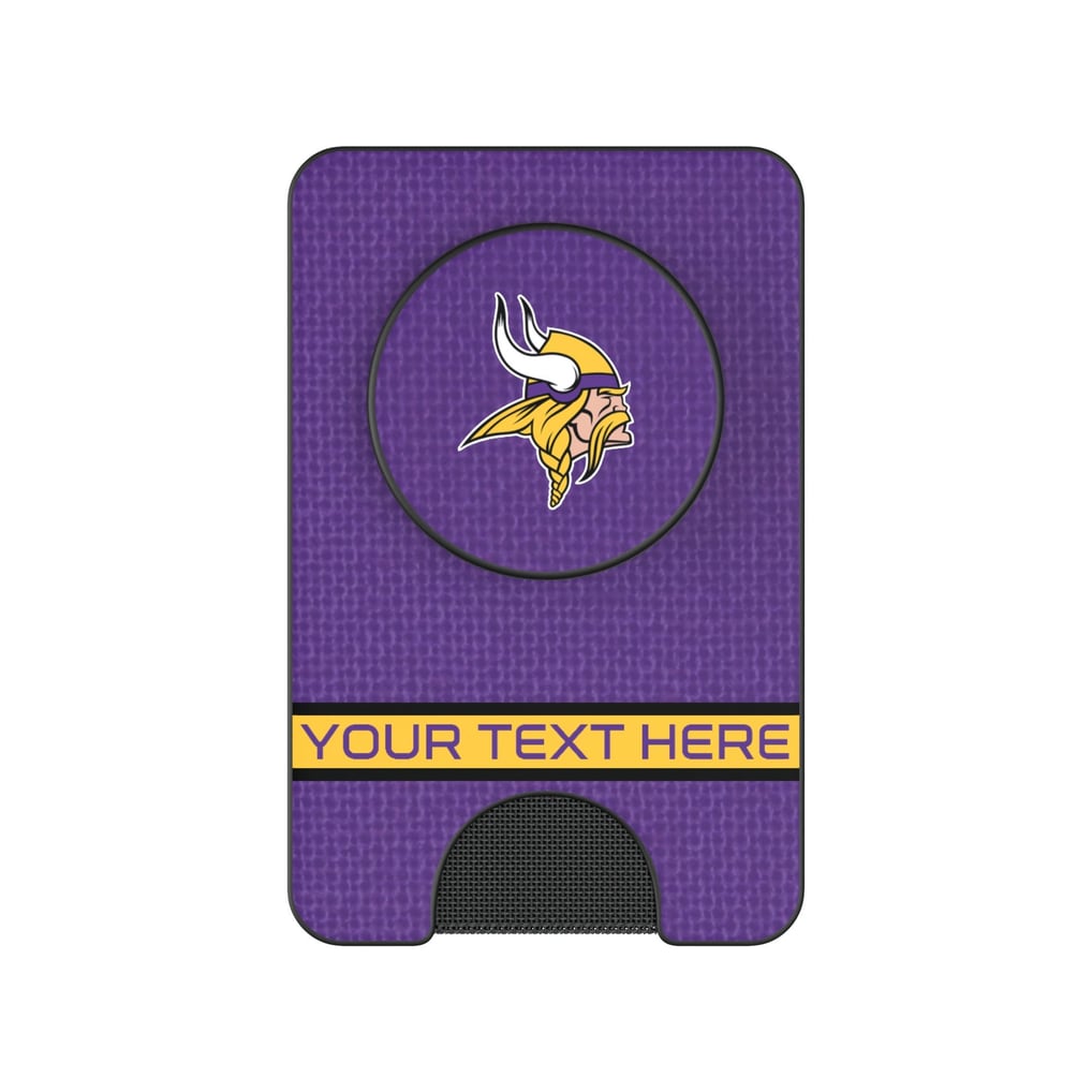 Minnesota Vikings Keyscaper Personalized Endzone Solid PopSockets Magnetic Wallet