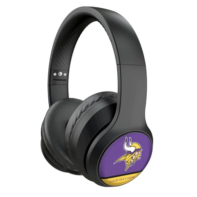 Minnesota Vikings Keyscaper Personalized Endzone Solid Wireless Bluetooth Headphones With Case