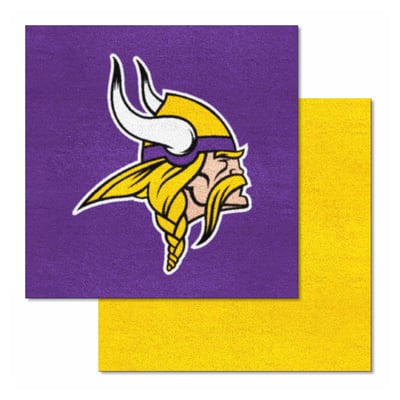 Minnesota Vikings Logo Brands 18" x 18" Team Carpet Tiles