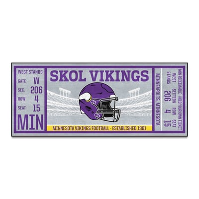 Minnesota Vikings Logo Brands 30" x 72" Ticket Runner