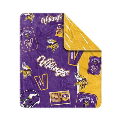 Minnesota Vikings Logo Brands 50" x 60" Dream Weave Throw Blanket