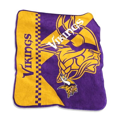 Minnesota Vikings Logo Brands 50" x 60" Victory Collage Raschel Throw Blanket