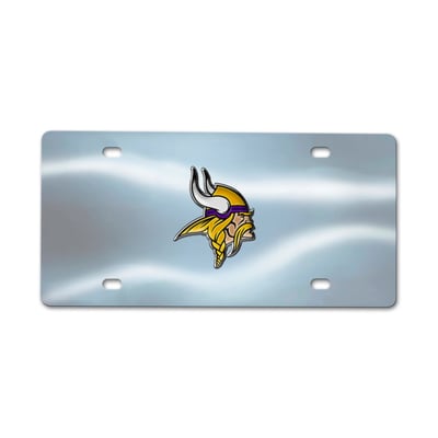 Minnesota Vikings Logo Brands Chrome Diecast License Plate
