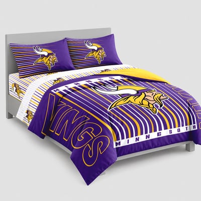 Logo Brands Minnesota Vikings Momentum Bed In A Bag - Full