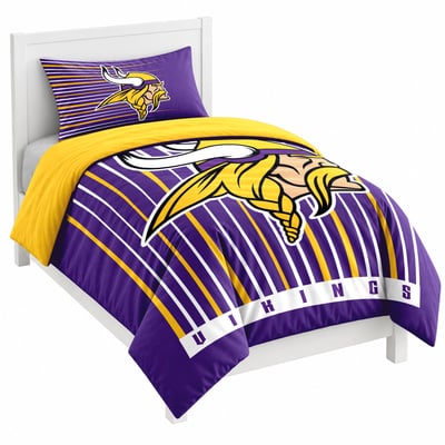 Minnesota Vikings Logo Brands Momentum Two-Piece Twin Bedding Set