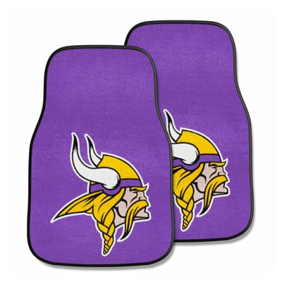 Minnesota Vikings Logo Brands Two-Piece Carpet Car Mat Set