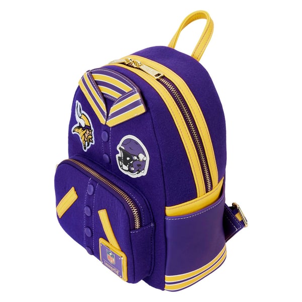 Minnesota Vikings Loungefly Varsity Mini Backpack display picture 1