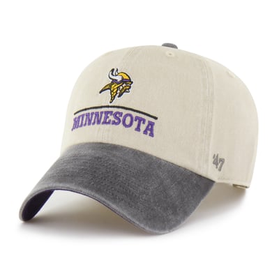 Minnesota Vikings '47 Logo Line Clean Up Adjustable Hat - Natural