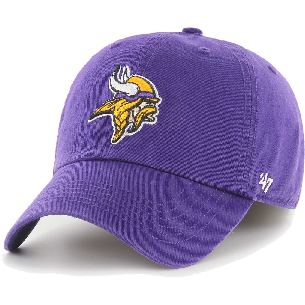 Fanatics NFL Minnesota Vikings Embroidered Logo Strapback Hat Cap Minnesota Vikings NFL Clean Up Strapback Baseball Cap Dad  main image 3