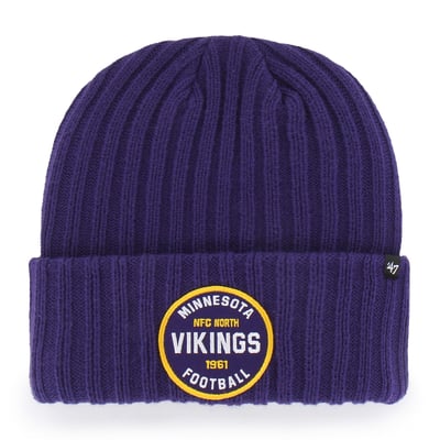  Minnesota Vikings '47 Ribbed Snowdrift Cuffed Knit Hat - Purple