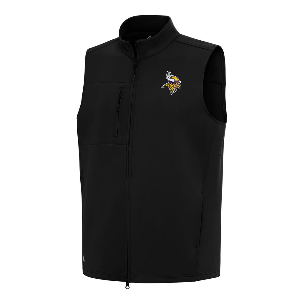Minnesota Vikings Antigua Demand Full-Zip Vest - Black