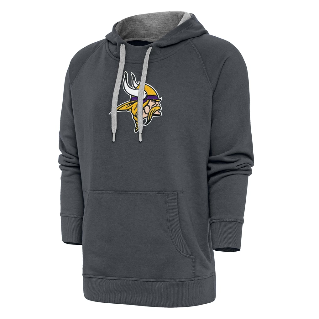 Minnesota Vikings Antigua Victory Chenille Pullover Hoodie - Charcoal