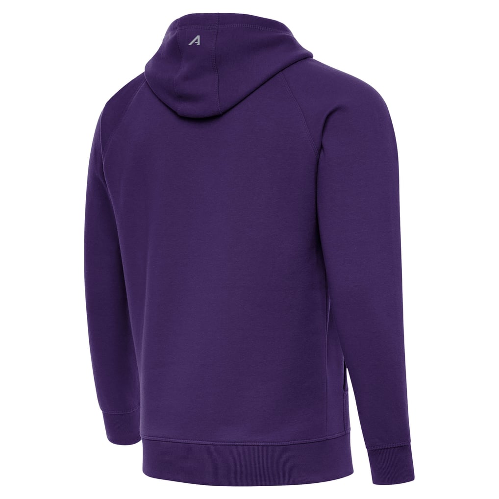 Minnesota Vikings Antigua Brushed Carbon Victory Pullover Hoodie - Purple