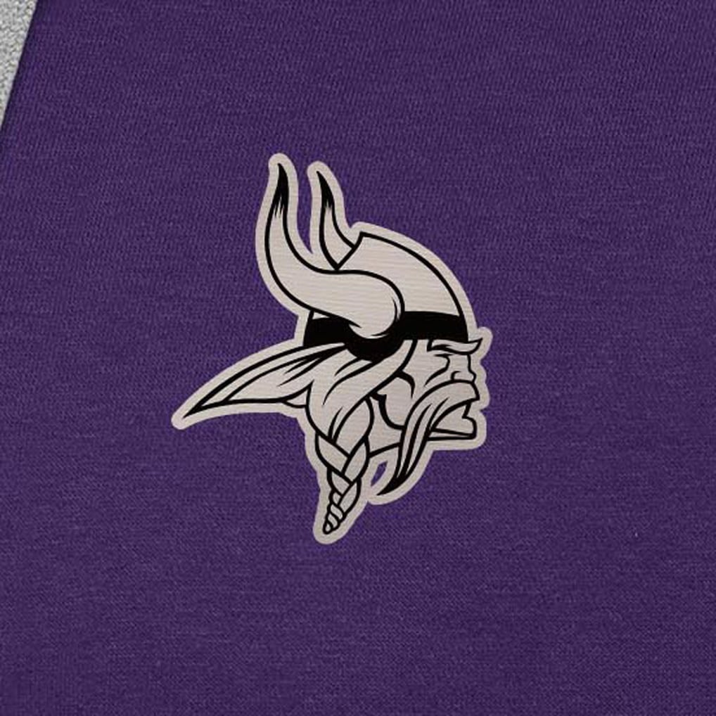 Minnesota Vikings Antigua Brushed Carbon Victory Pullover Hoodie - Purple