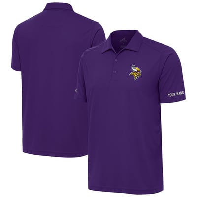 Minnesota Vikings Antigua  Personalized Tribute Polo - Purple