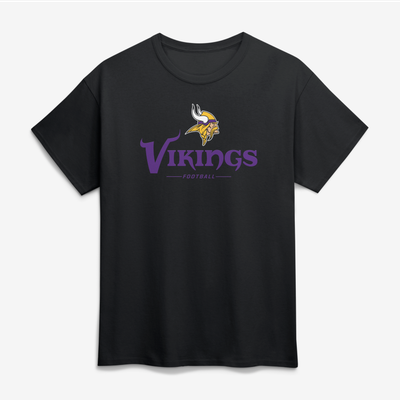 Minnesota Vikings Team Lockup T-Shirt - Black