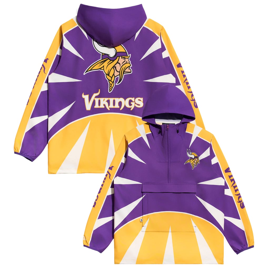 Minnesota Vikings Chalk Line Spike Anorak Half-Zip Jacket - Purple