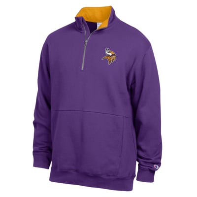 Minnesota Vikings Champion Fleece Quarter-Zip Pullover -  Purple/Gold