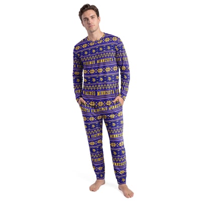 Minnesota Vikings Concepts Sport Jubilee Long Sleeve T-Shirt & Pant Set - Purple