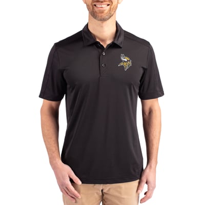 Minnesota Vikings Cutter & Buck Prospect Textured Stretch Polo - Black