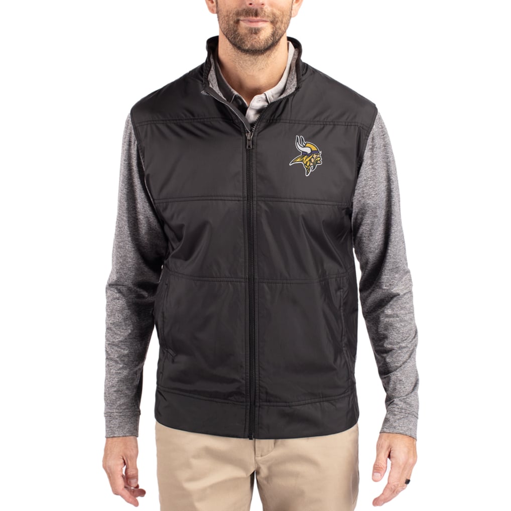 Minnesota Vikings Cutter & Buck Stealth Full-Zip Jacket - Black