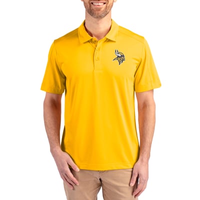 Minnesota Vikings Cutter & Buck Prospect Textured Stretch Polo - Gold