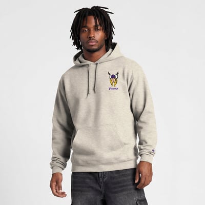  Minnesota Vikings Disney x Champion Powerblend Fullback Hoodie - Oatmeal